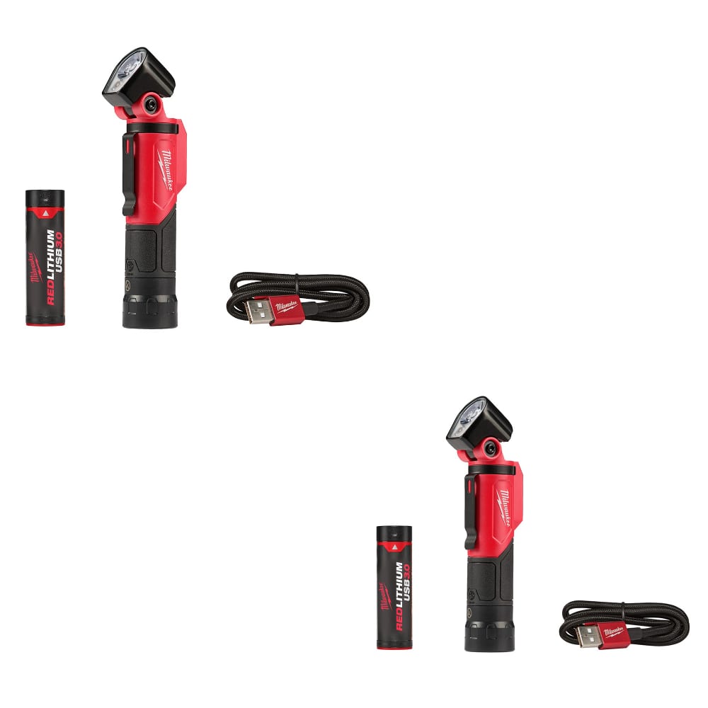 Milwaukee 2113-21 USB Rechargeable Pivoting Flashlight- 2 Pack