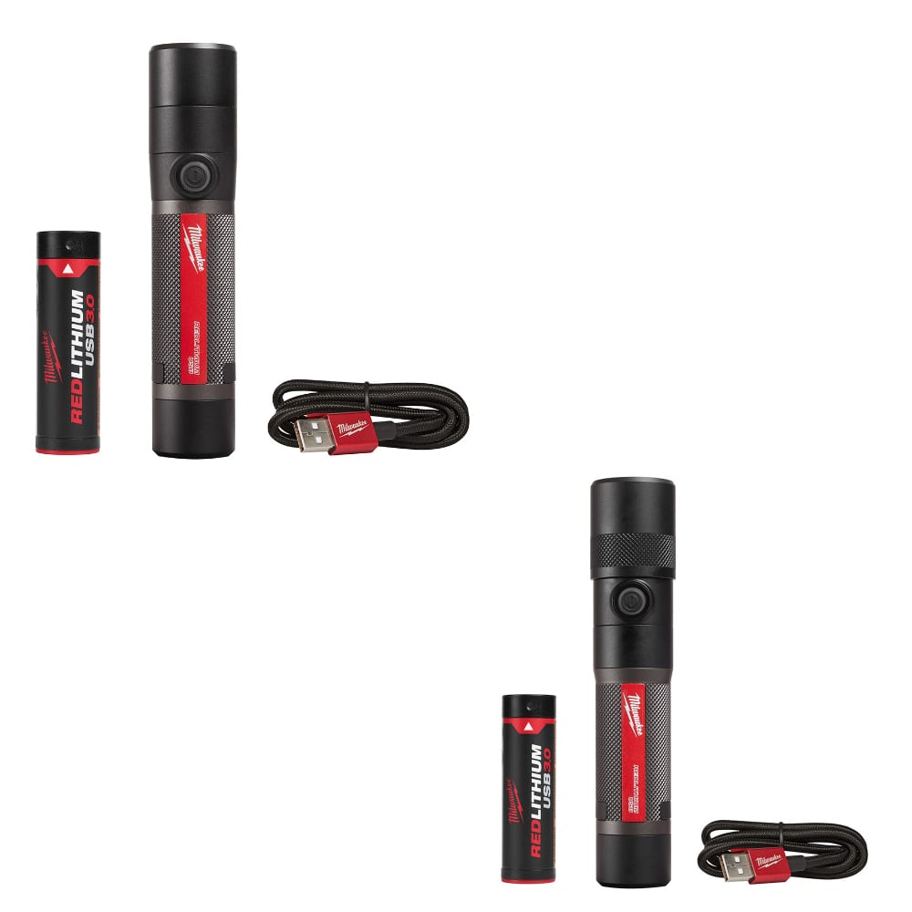 Milwaukee  2160-21 USB RECHARGEABLE FLASHLIGHT W/ 2161-21 1100L FOCUS FLASHLIGHT