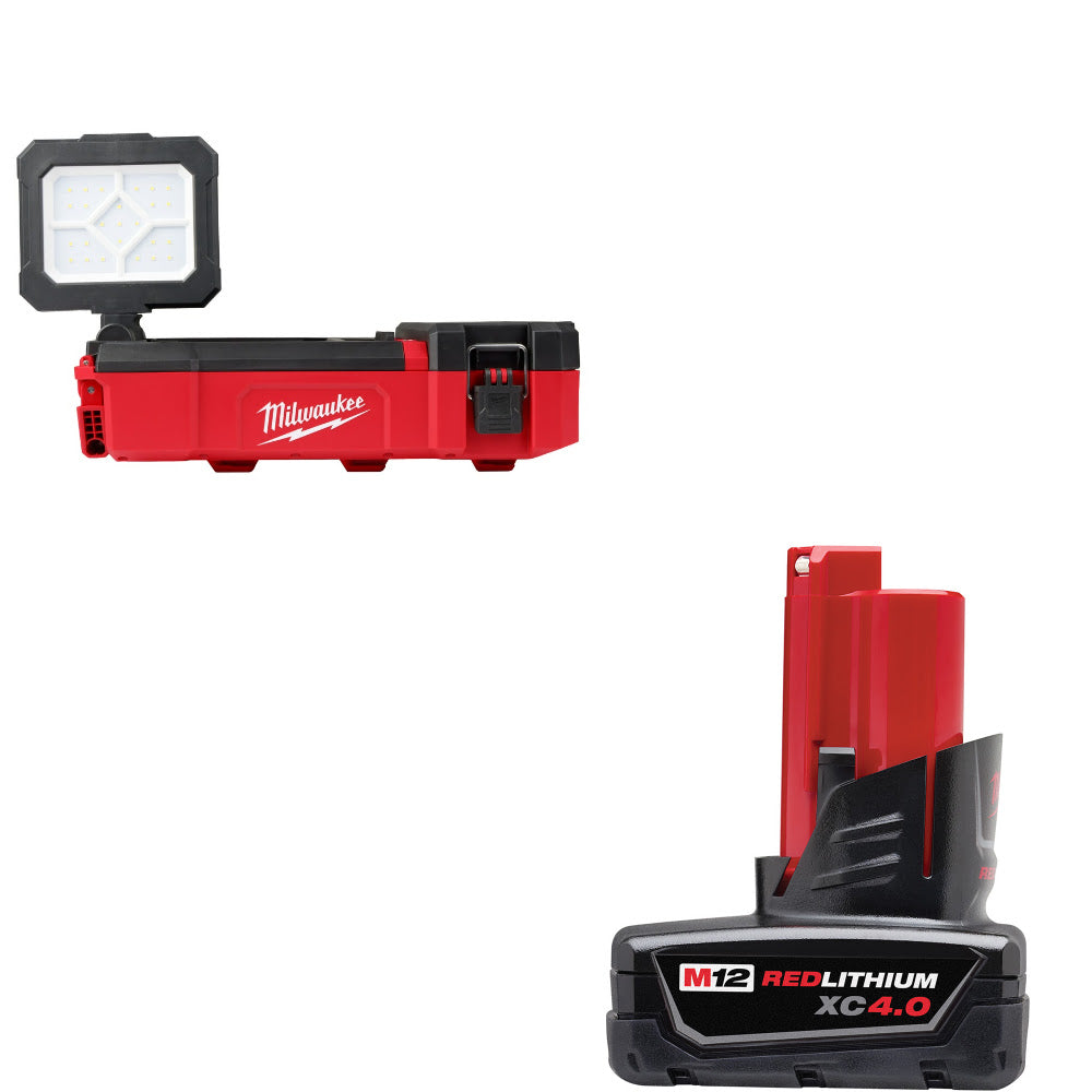 Milwaukee 2356-20 M12 PACKOUT Light W/ FREE 48-11-2440 M12 XC 4.0 Battery Pack