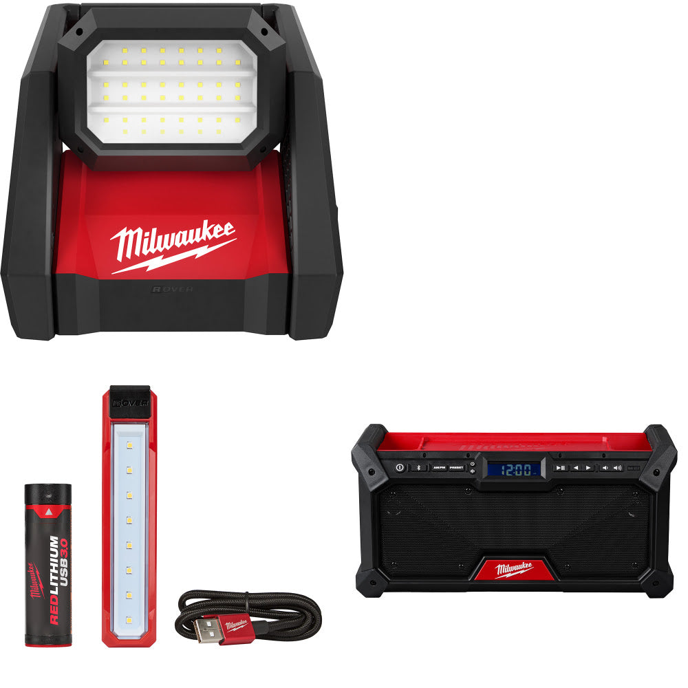 Milwaukee 2366-20 M18 ROVER Flood Light W/ FREE 2112-21 Flood Light & Radio