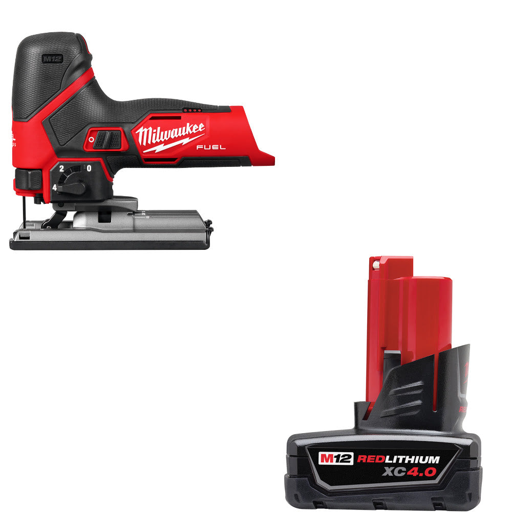 Milwaukee 2545-20 M12 FUEL Jig Saw W/ FREE 48-11-2440 M12 XC 4.0 Battery Pack