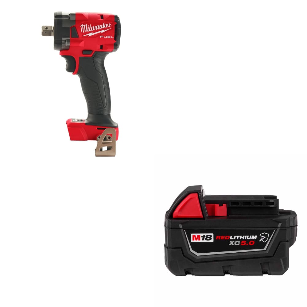 Milwaukee  2855P-20 M18 FUEL Impact Wrench w/ FREE 48-11-1850R M18 XC5.0 Battery