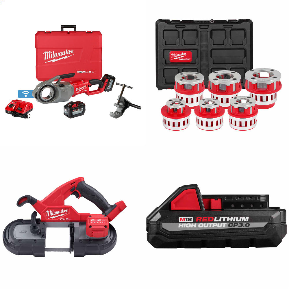 Milwaukee 2874-22HD M18 Threader Kit W/ 48-36-1060 Die Kit & FREE Saw + Battery