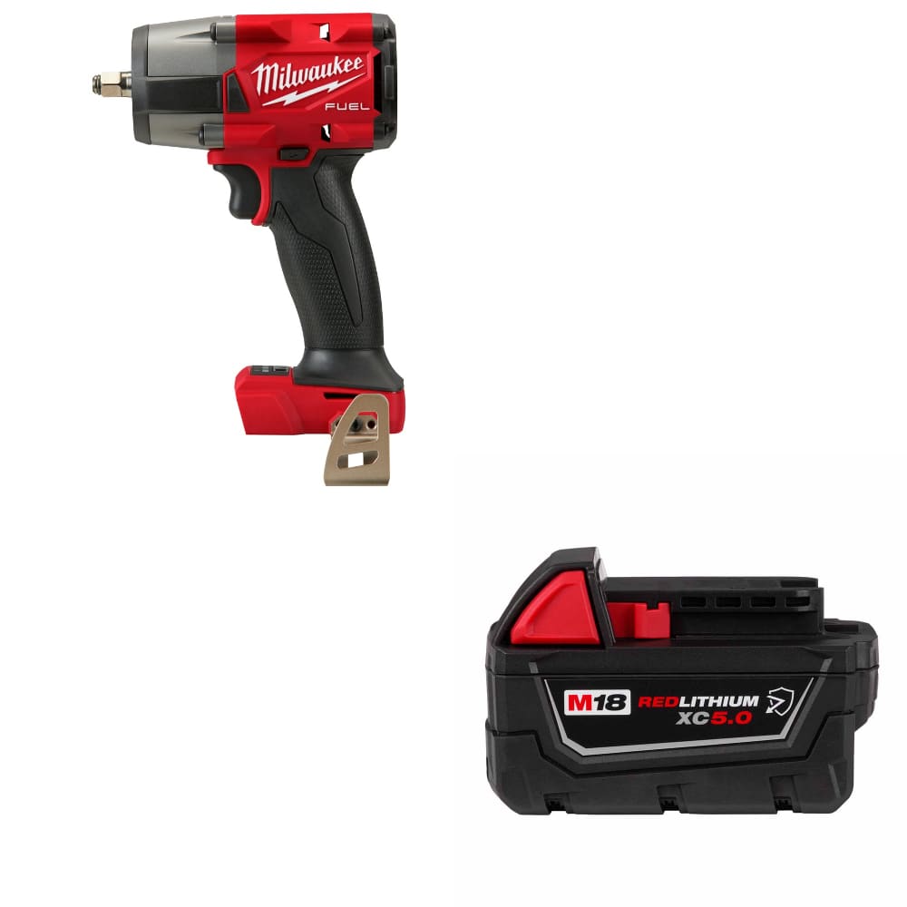 Milwaukee  2960-20 M18 FUEL Impact Wrench w/ FREE 48-11-1850R M18 XC5.0 Battery