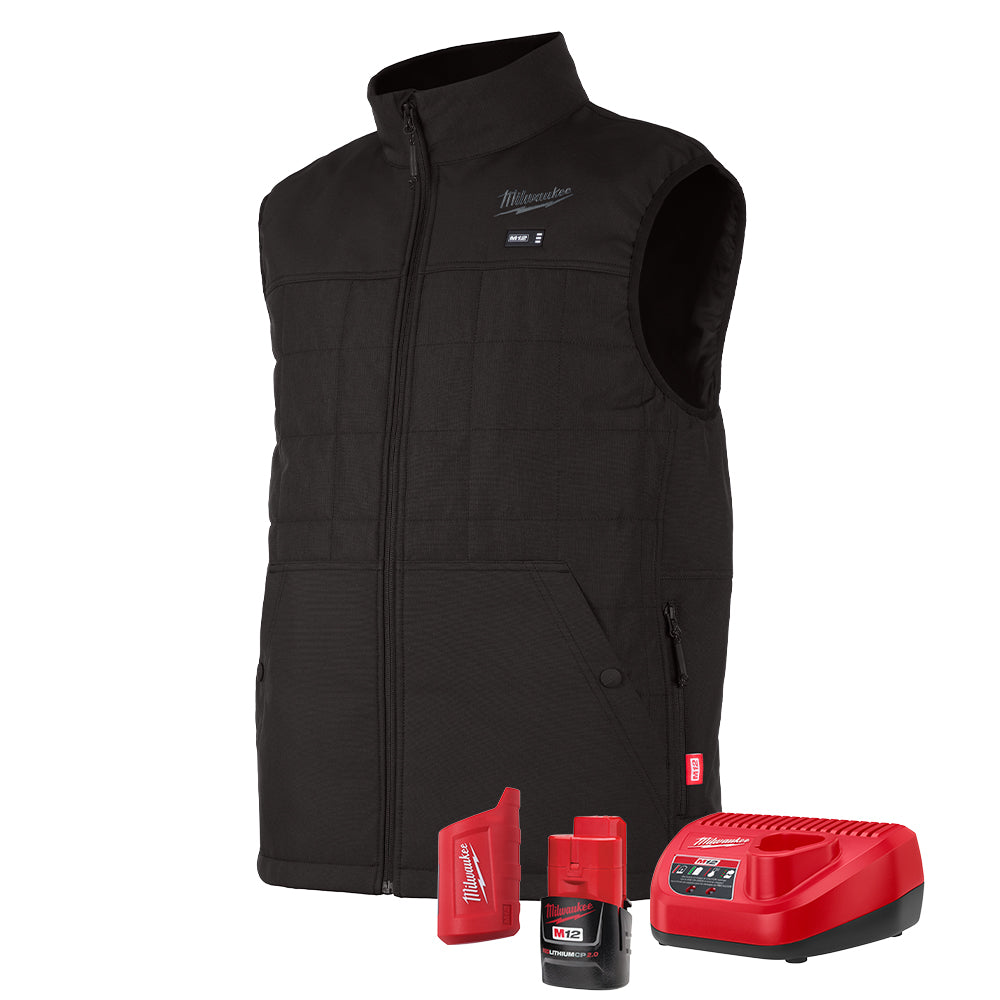 Milwaukee 305B-21 M12 Black Heated Axis Vest Kit