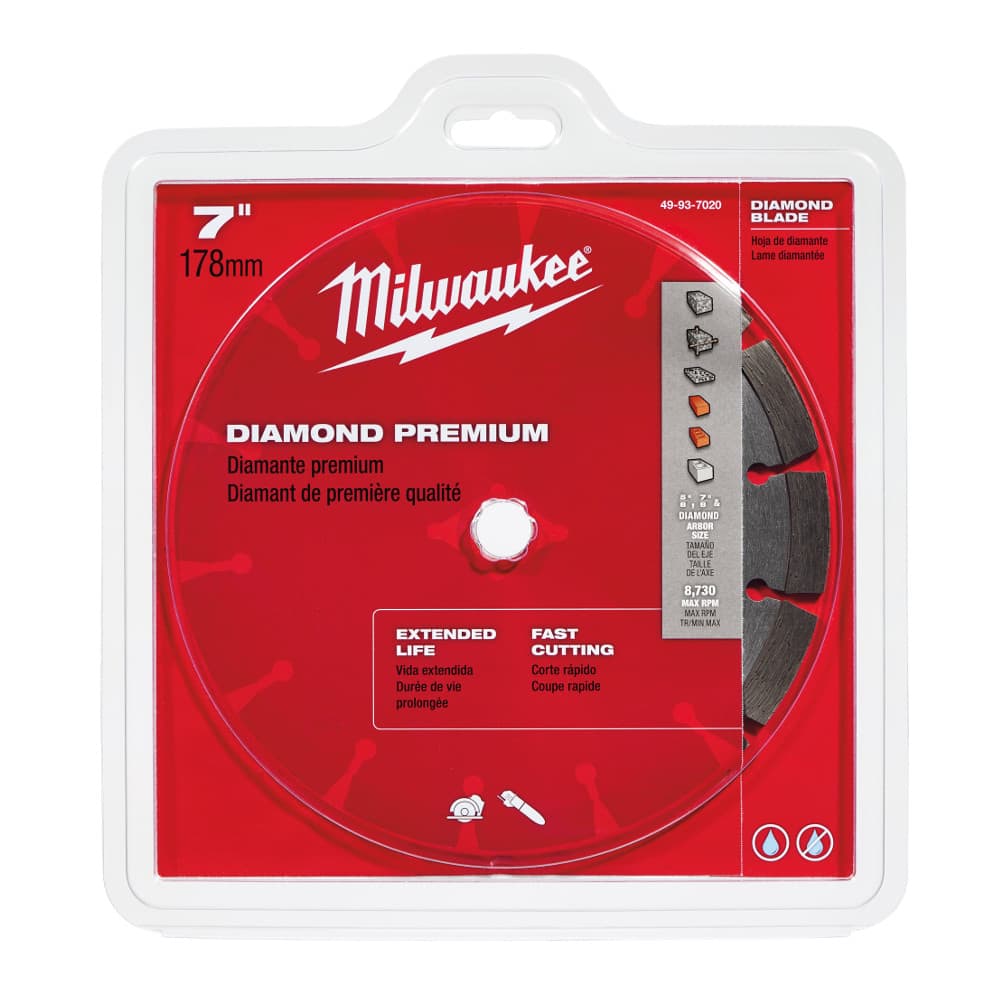 Milwaukee 49-93-7020 7" Diamond Premium Segmented Saw Blade - 2