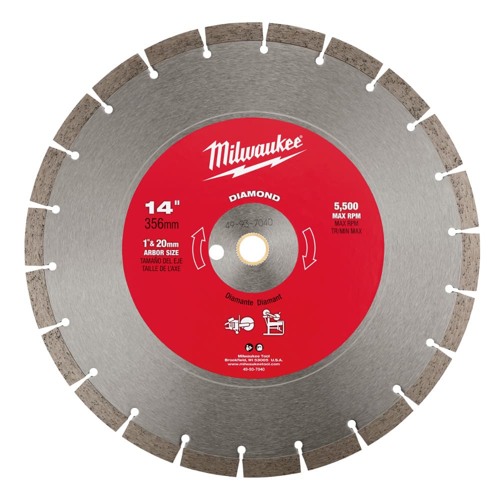 Milwaukee 49-93-7040 14" Diamond Segmented Saw Blade