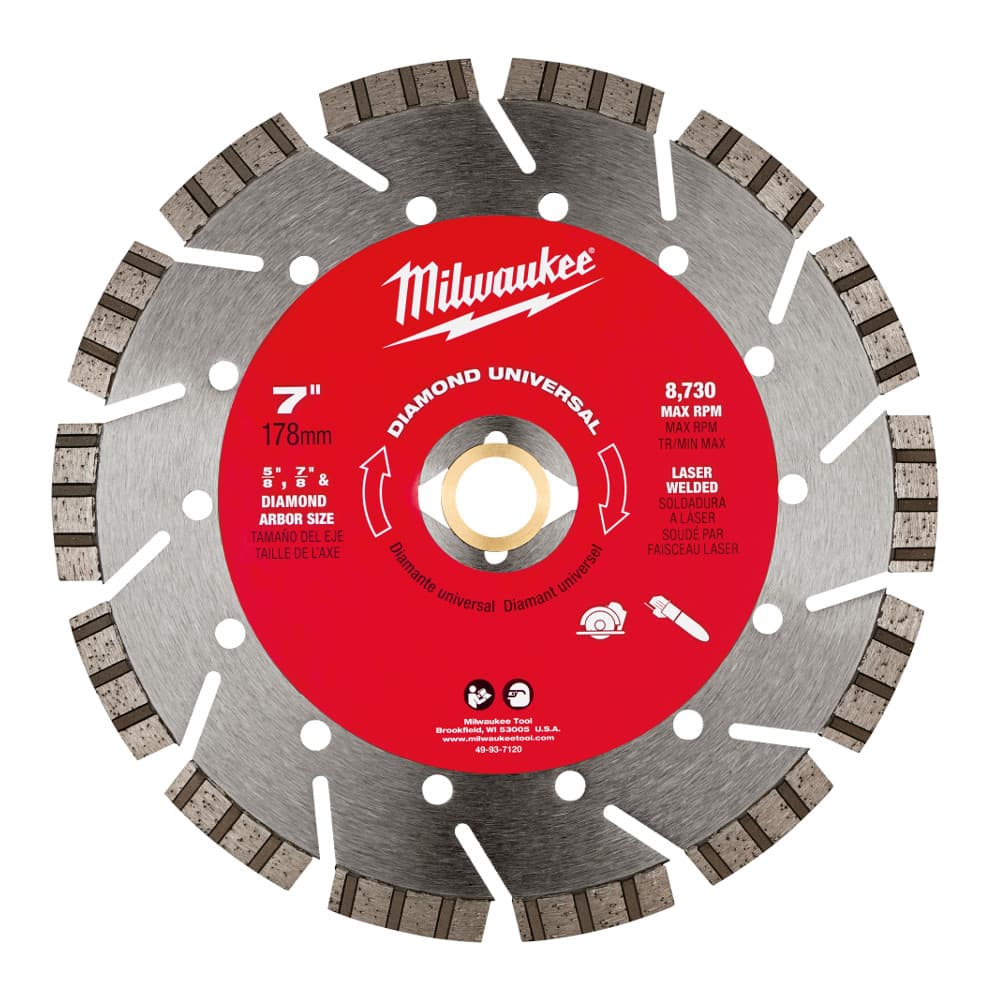 Milwaukee 49-93-7120 7" Diamond Universal Segmented-turbo Saw Blade - 2