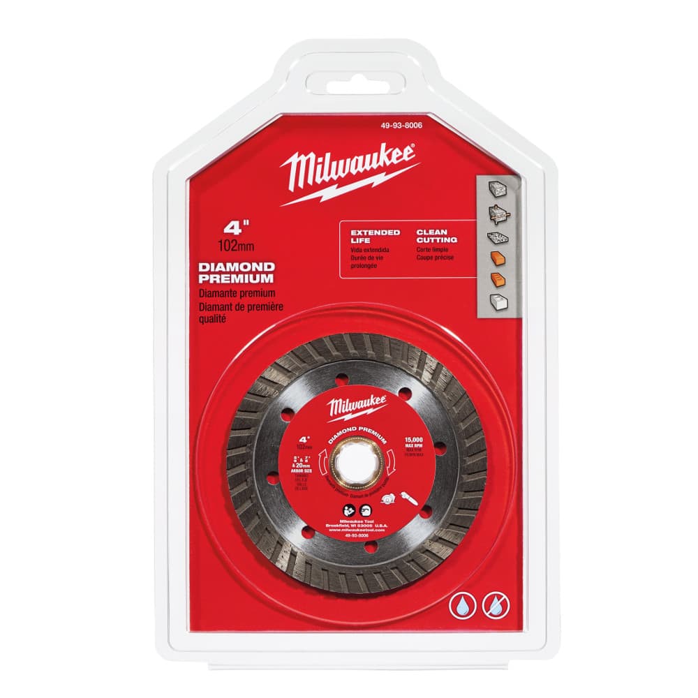 Milwaukee 49-93-8006 4" Diamond Premium Turbo Saw Blade - 2