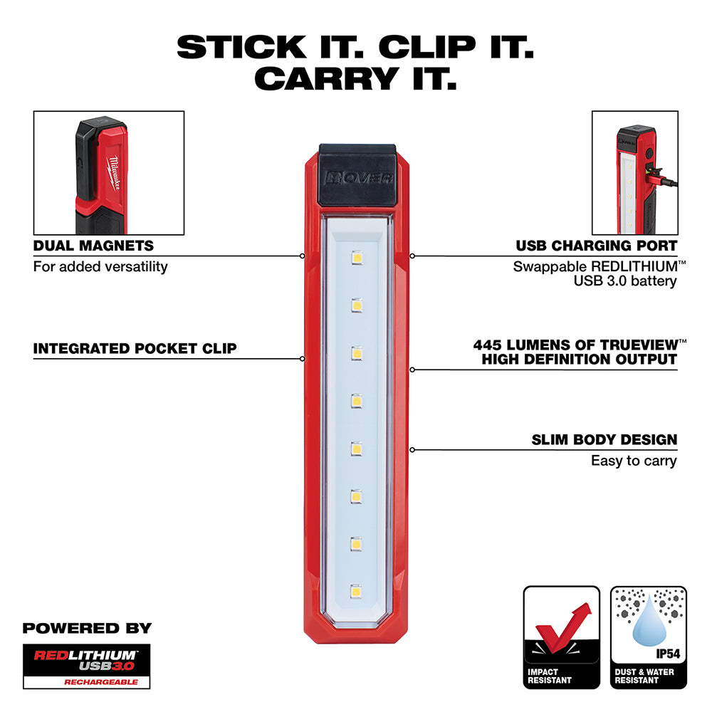 Milwaukee 2112-21 USB Rechargeable Rover Pocket Flood Light - 3