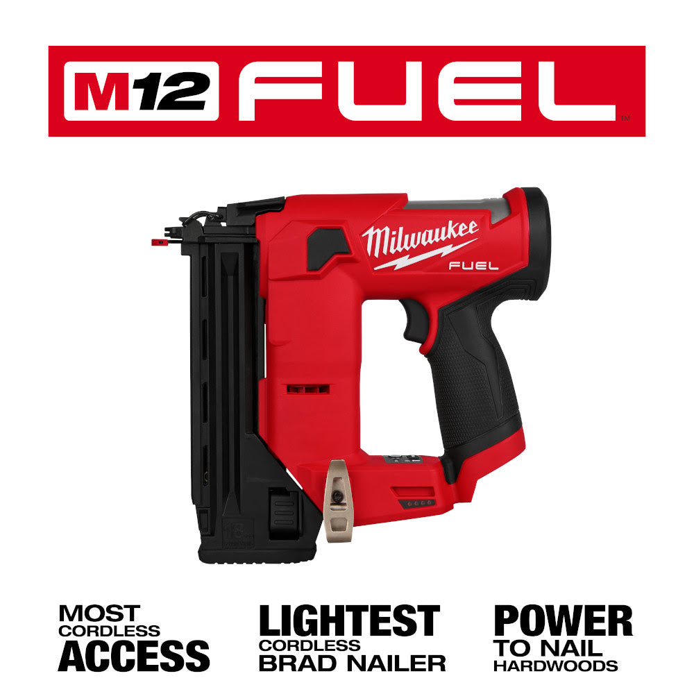 Milwaukee 2541-20 M12 FUEL 18 Gauge Compact Brad Nailer - 4