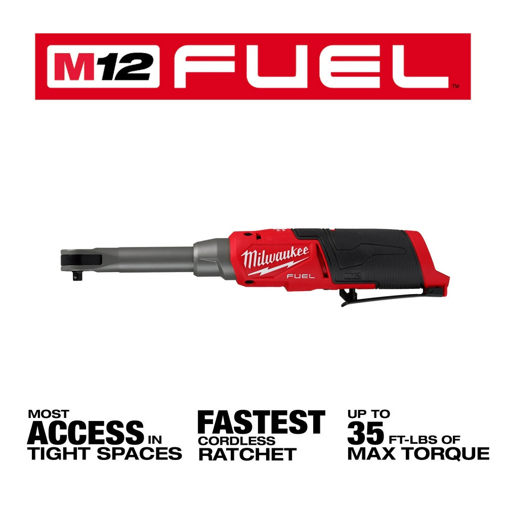 Milwaukee 2569-20 M12 FUEL 3/8" Extended Reach High Speed Ratchet - 2