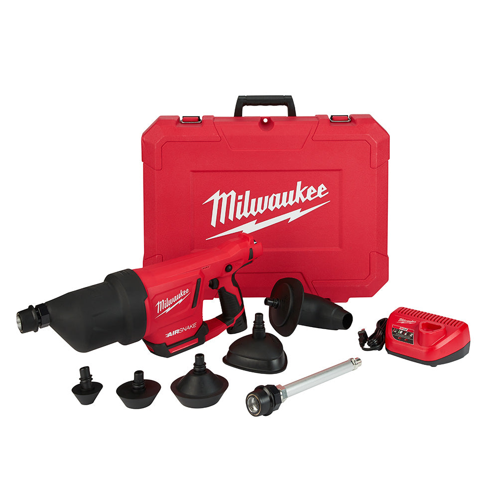 Milwaukee  2572B-21 M12 AirSnake Drain Cleaner Air Gun Kit-B