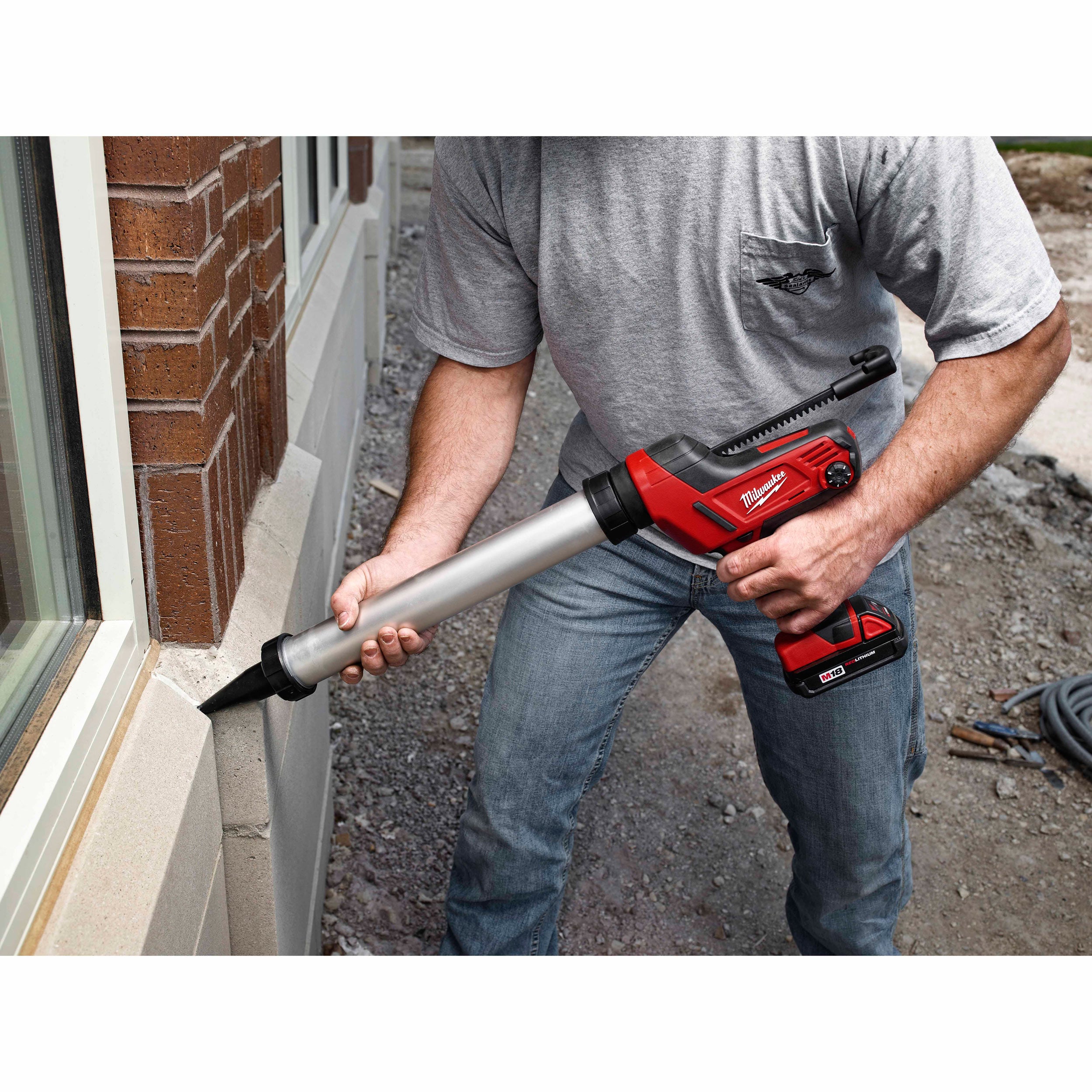 Milwaukee 2641-20 M18 Cordless 10oz. Caulk and Adhesive Gun Bare Tool - 9