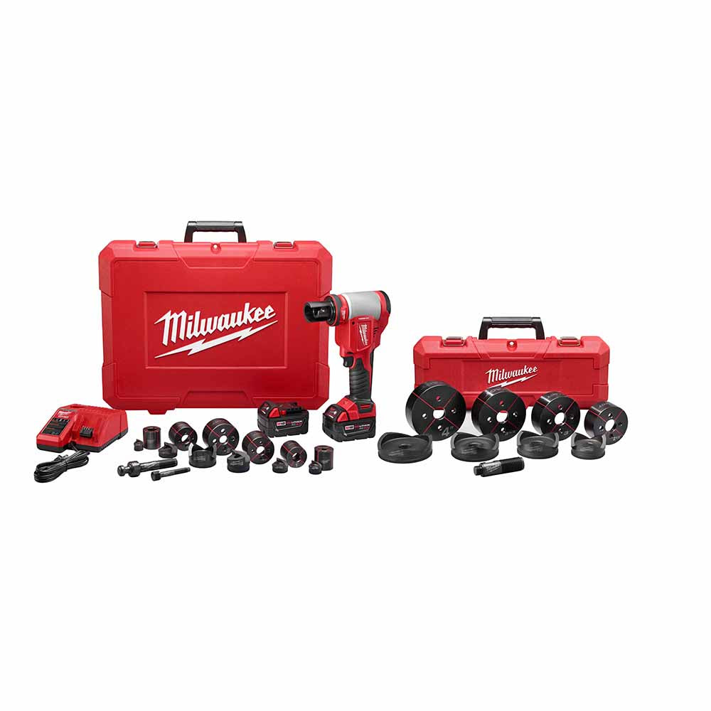 Milwaukee 2676-23 FORCELOGIC M18 10-Ton Knockout Tool 1/2" to 4" Kit