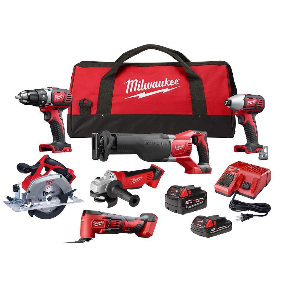 Milwaukee 2697-26 M18 6-Tool Combo Kit