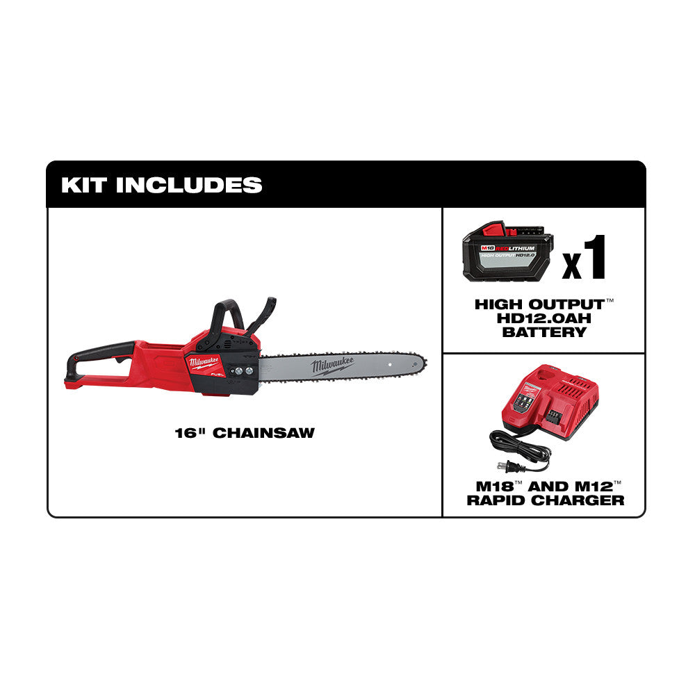 Milwaukee 2727-21HD M18 FUEL 16" Chainsaw Kit - 2