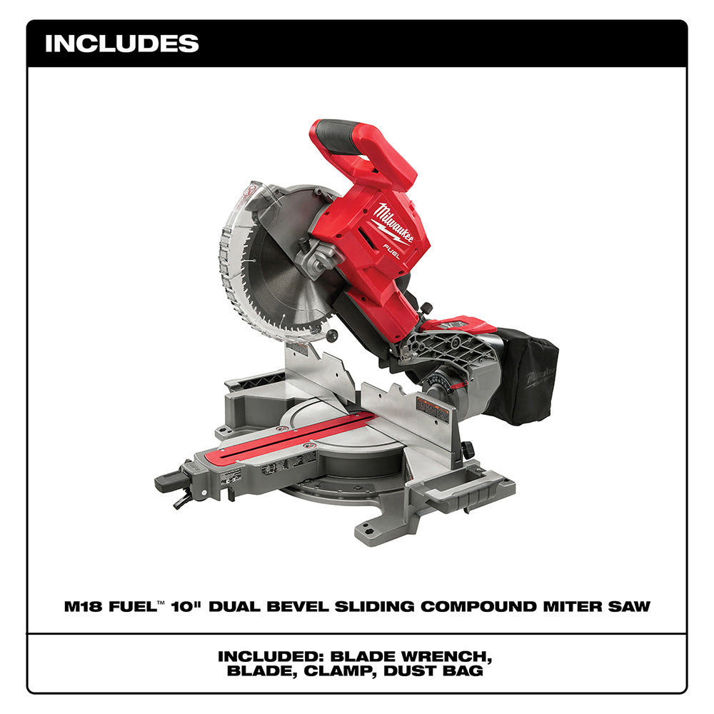 Milwaukee 2734-20 M18 FUEL Dual Bevel Sliding Compound Miter Saw Bare Tool - 2