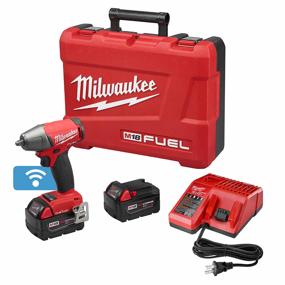 Milwaukee 2758-22 M18 FUEL 3/8" Compact Impact Wrench with Friction Ring with ONE-KEY Kit