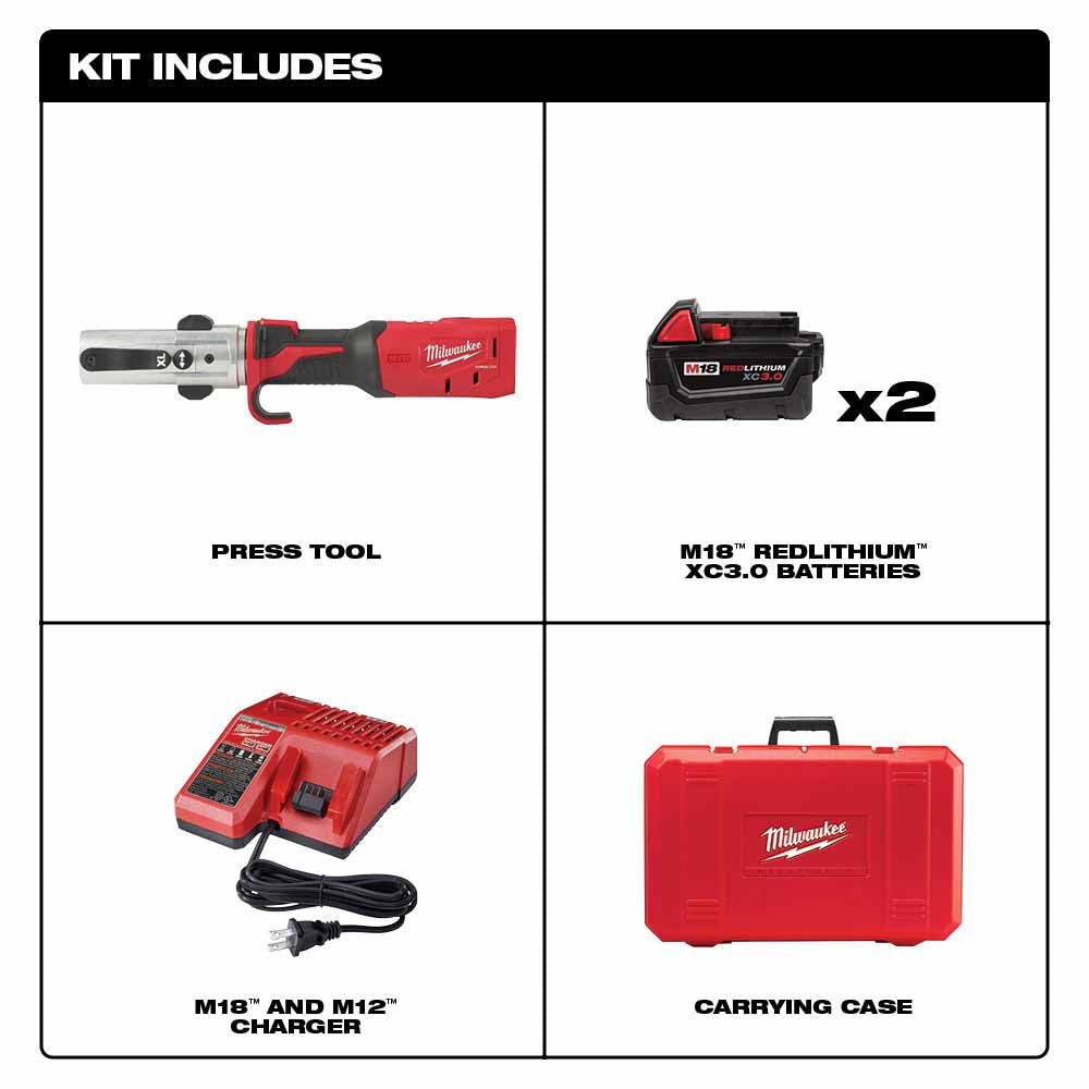 Milwaukee 2773-20L M18 FORCE LOGIC Long Throw Press Tool Kit - 2