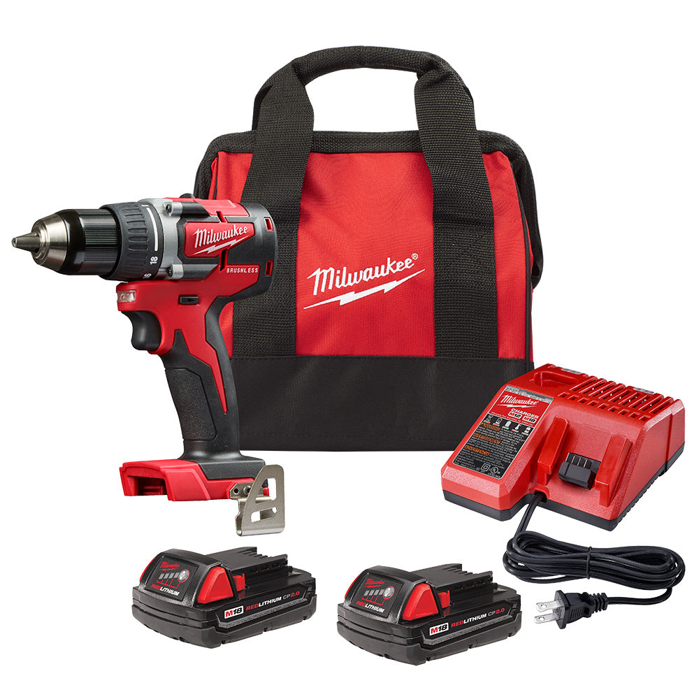 Milwaukee 2801-22CT M18 Compact Brushless 1/2" Drill CPKit