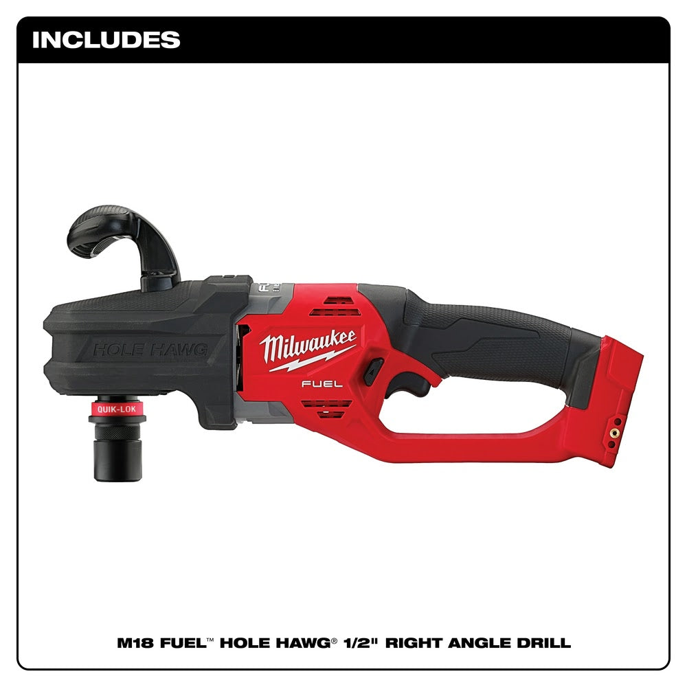 Milwaukee 2808-20 M18 FUEL Hole Hawg Right Angle Drill w/Quik-Lok - Bare Tool - 2