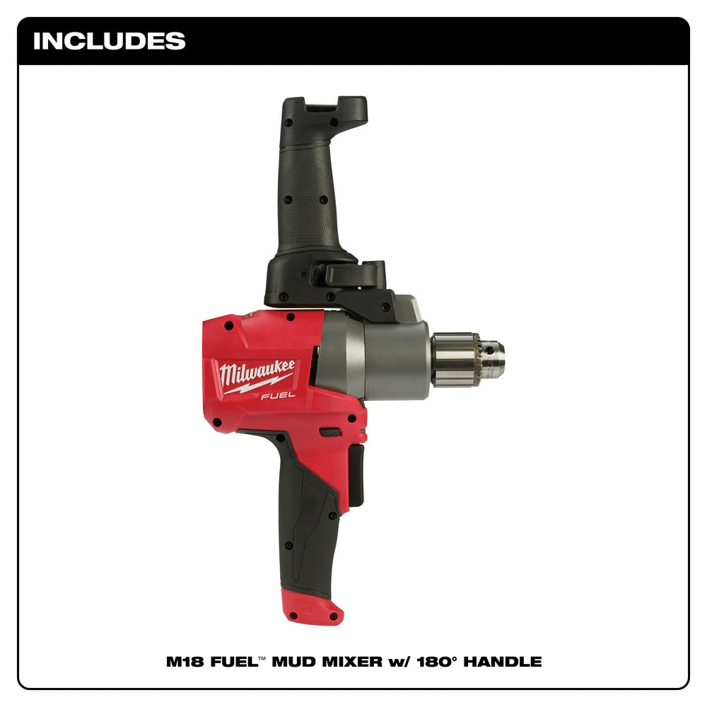 Milwaukee 2810-20 M18 FUEL Mud Mixer with 180° Handle Bare Tool - 2