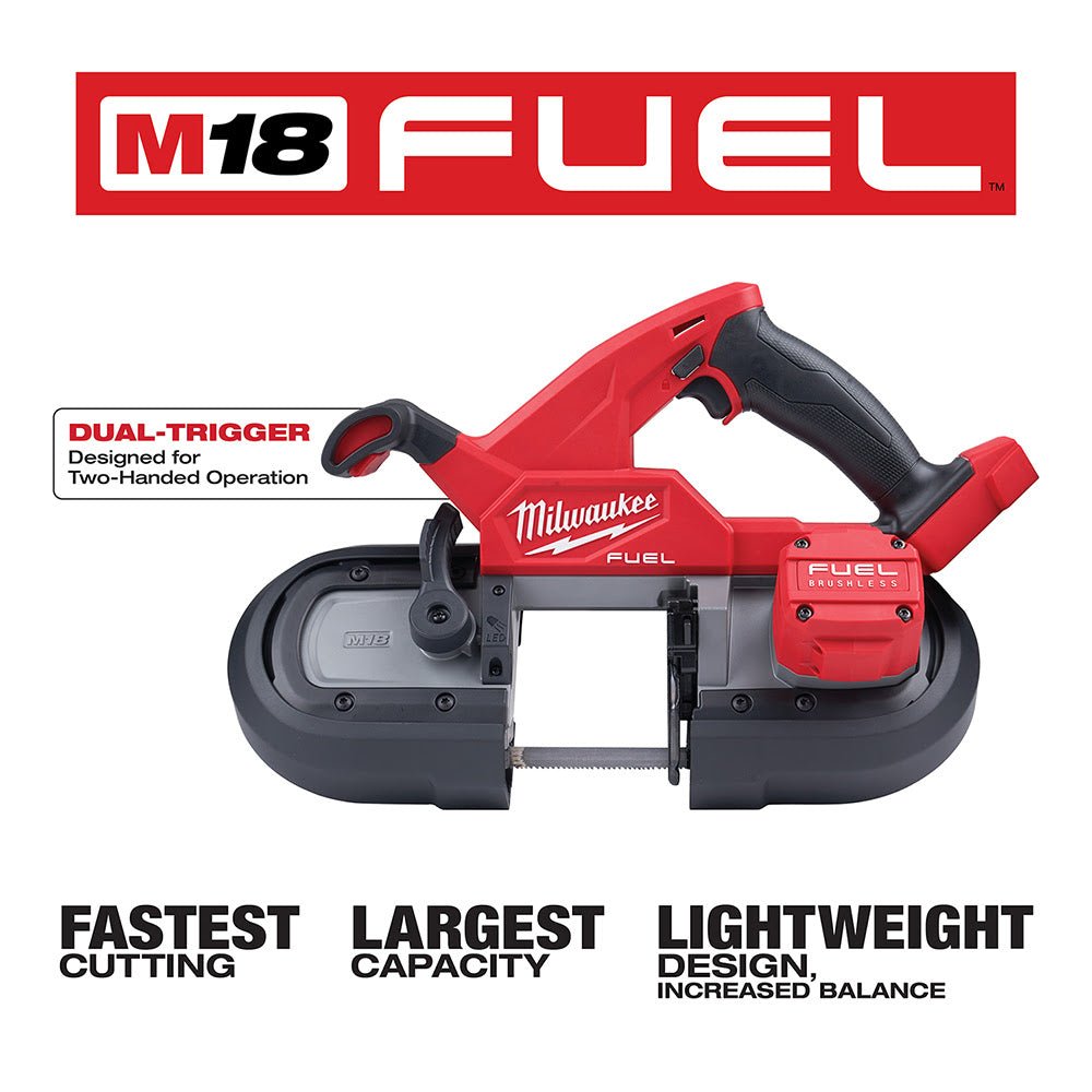 Milwaukee 2829S-20 M18 Fuel Compact Dual-Trigger Band Saw - 3