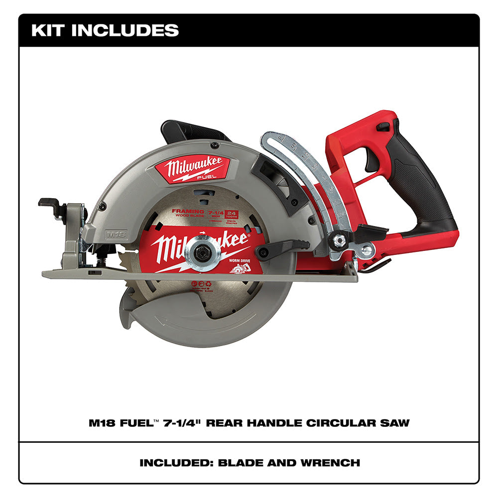 Milwaukee 2830-20 M18 FUEL Rear Handle 7-1/4" Circular Saw - Tool Only - 2