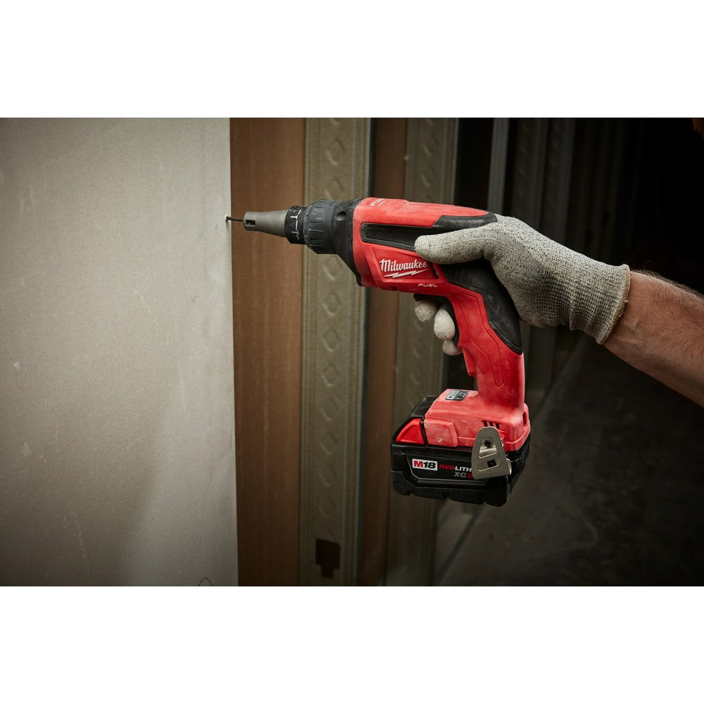 Milwaukee 2866-22 M18 FUEL Drywall Screw Gun Kit with High Capacity Batteries - 9