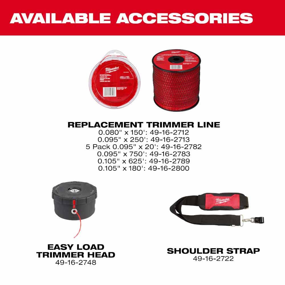 Milwaukee 3006-22 M18 FUEL 17” Dual Battery String Trimmer Kit - 14