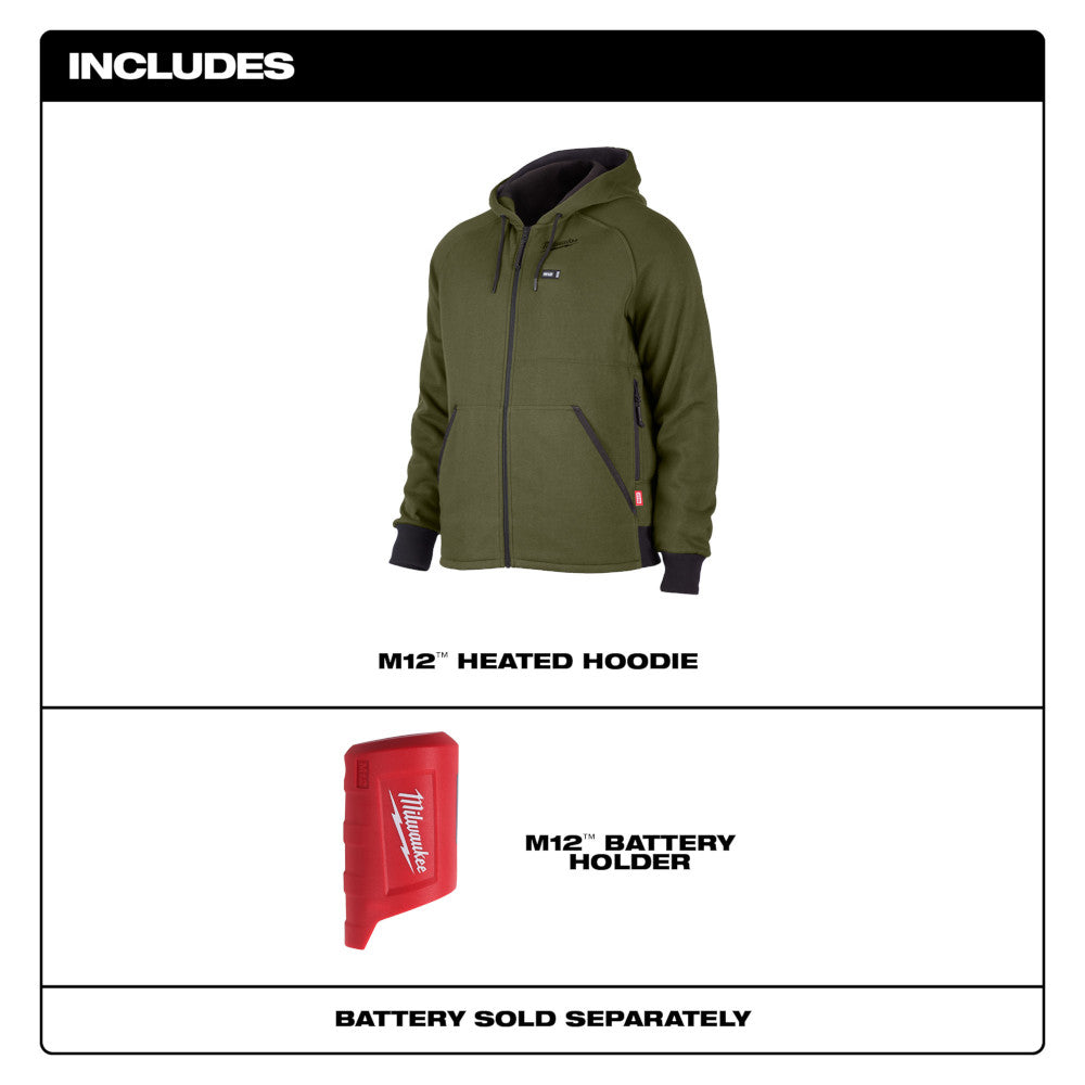 Milwaukee 306GN-20 M12 Heated Hoodie Green (Hoodie Only)