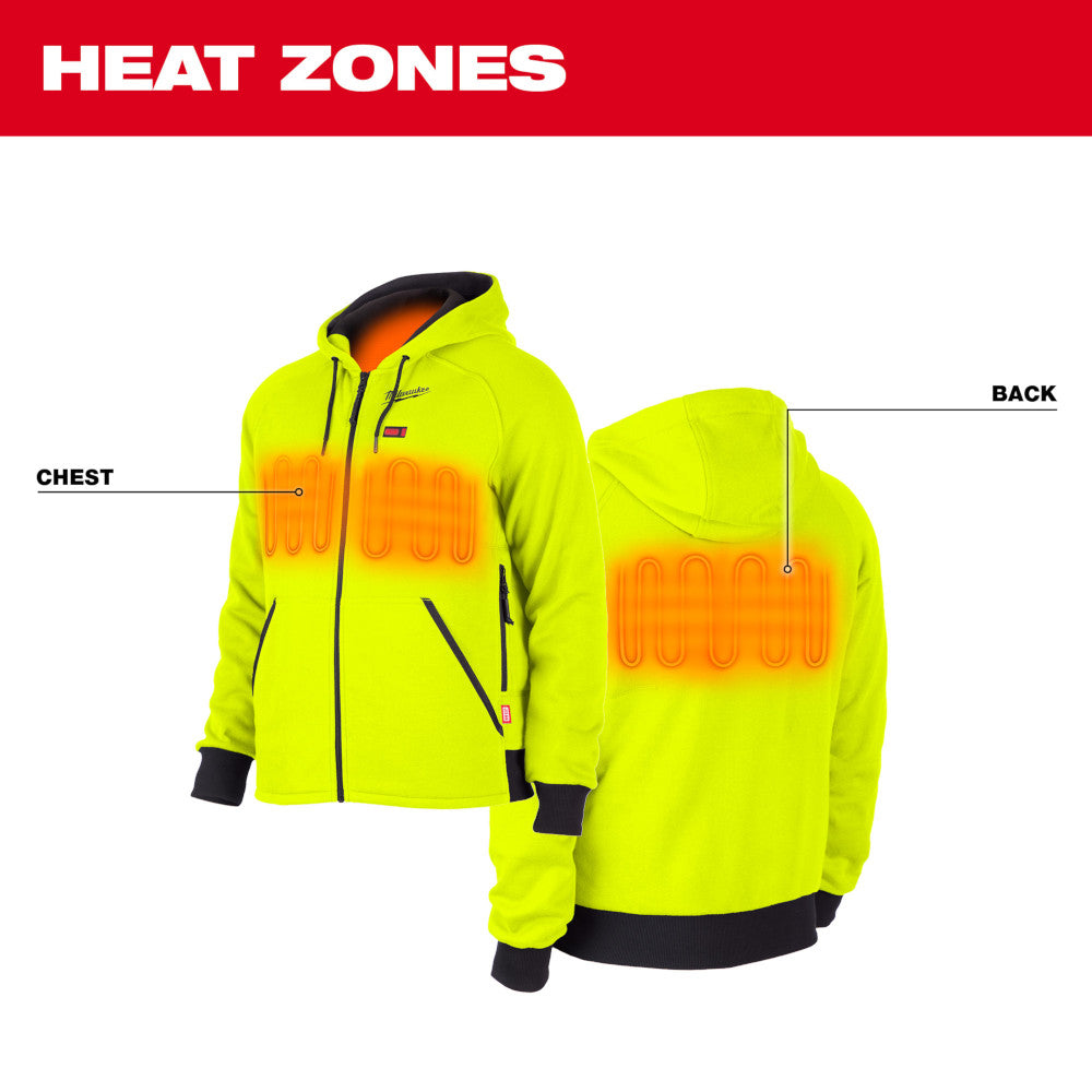 Milwaukee 306HV-20 M12 Heated Hoodie Hi-Vis (Hoodie Only)