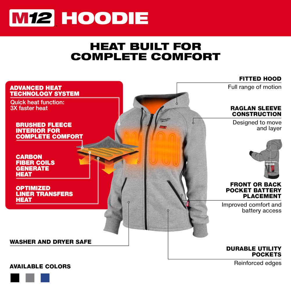 Milwaukee 336BL-21 M12 Women's Heated Hoodie Kit Blue