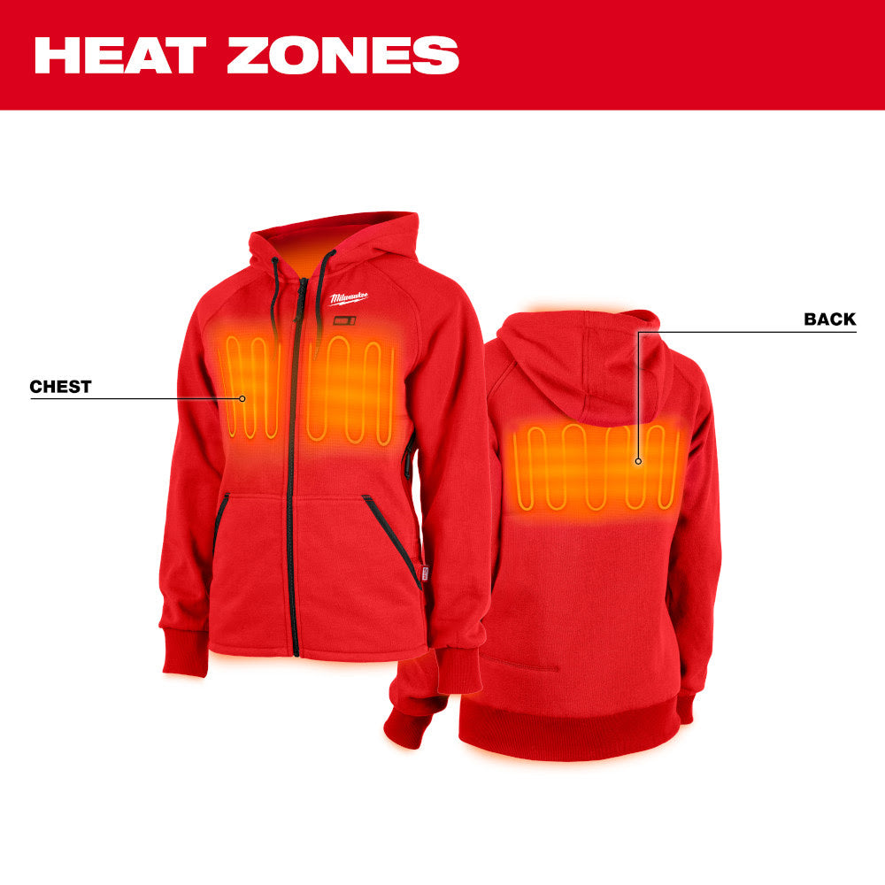 Milwaukee 336R-21 M12 Red Heated Women's Hoodie Kit - 6