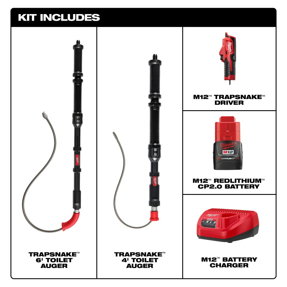 Milwaukee 3577-21 M12 TRAPSNAKE 2 - Tool Combo Kit - 2