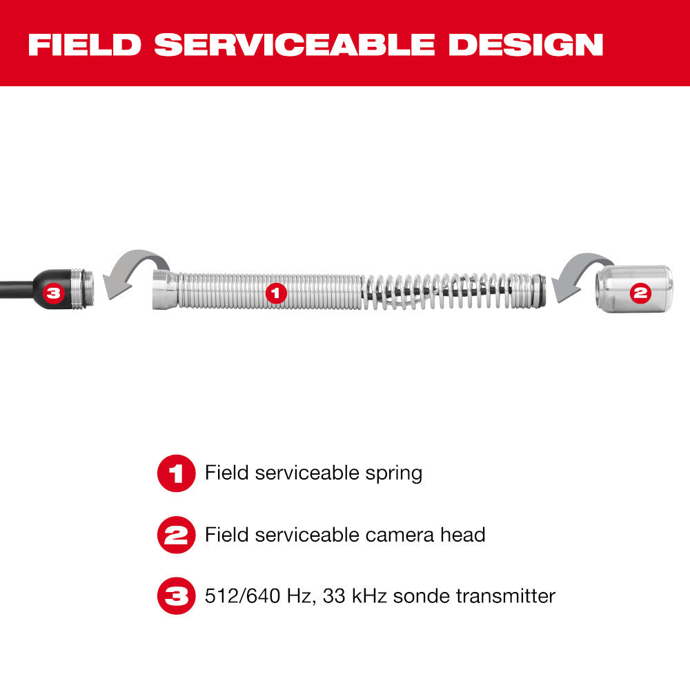 Milwaukee 3973-22 M18 120' Mid-Stiff Modular Pipeline Inspection System - 9