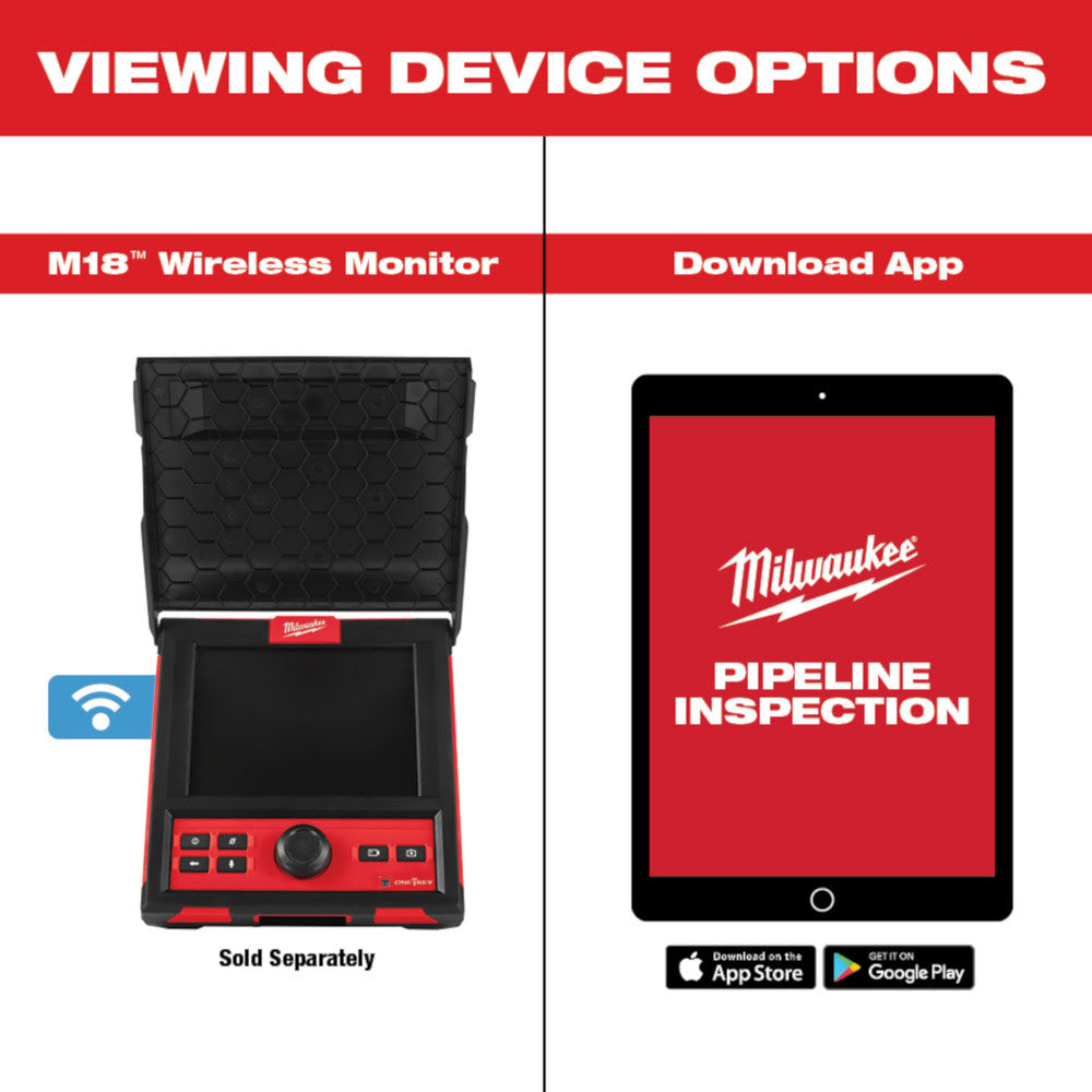 Milwaukee 3975-20 200' Mid-Stiff Modular Pipeline Inspection Reel