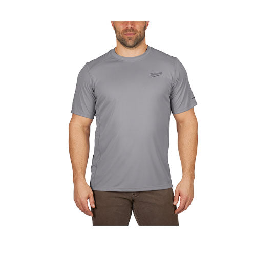 Milwaukee 414G-2X WORKSKIN Lightweight Performance Short Sleeve Shirt- Gray 2X - 2