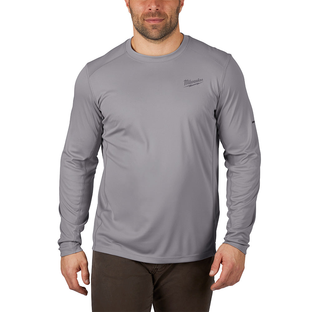 Milwaukee 415G-3X WORKSKIN Lightweight Performance Long Sleeve Shirt- Gray, 3X - 2