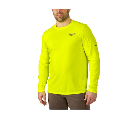 Milwaukee 415HV-M WORKSKIN Lightweight Performance LS Shirt, Hi Vis, Medium