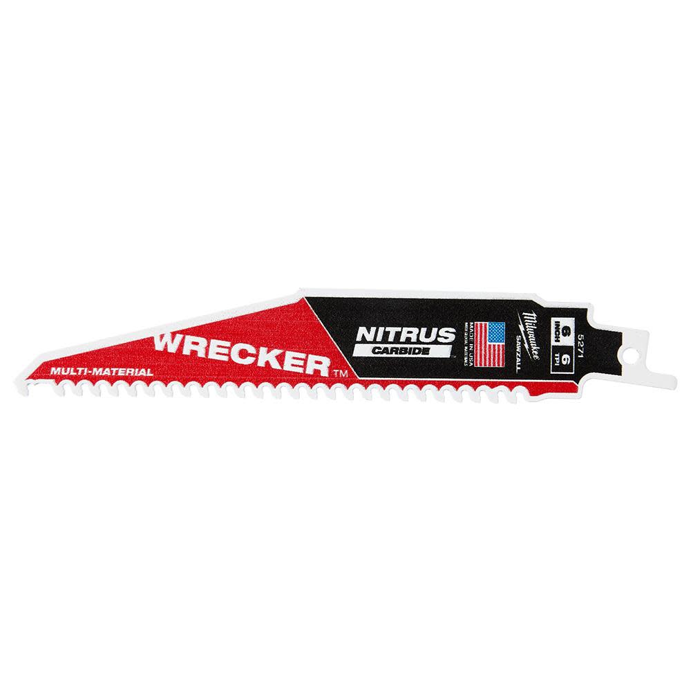 Milwaukee 48-00-5271 6" 6TPI The Wrecker with Nitrus Carbide 1PK