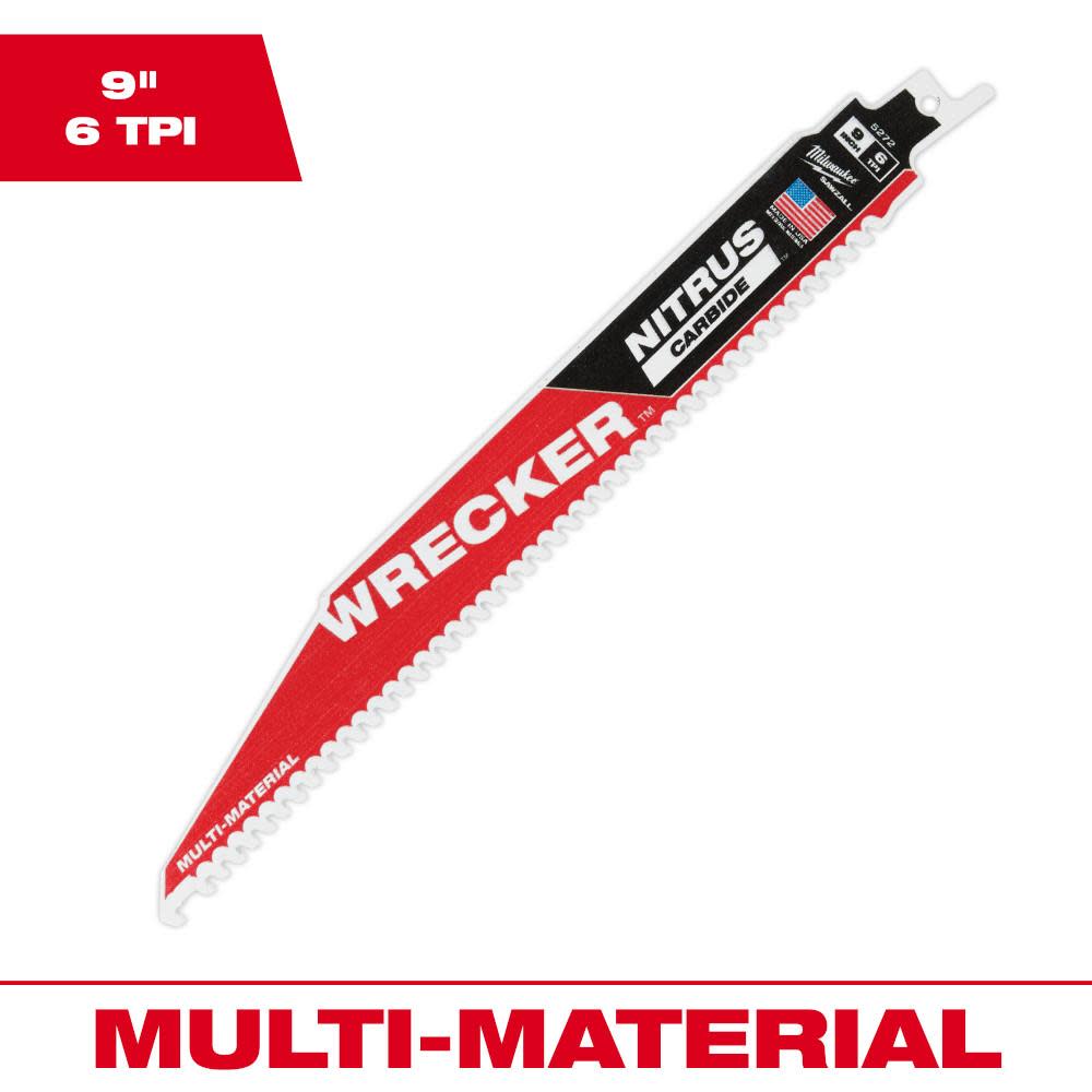 Milwaukee 48-00-5272 9" 6TPI The Wrecker with Nitrus Carbide 1PK - 2