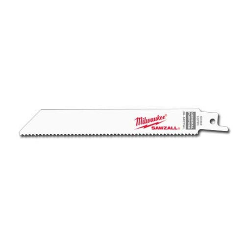 Milwaukee 48-01-6092 6" x 10TPI Bi-Metal Super Sawzall Blade (50 Pack)