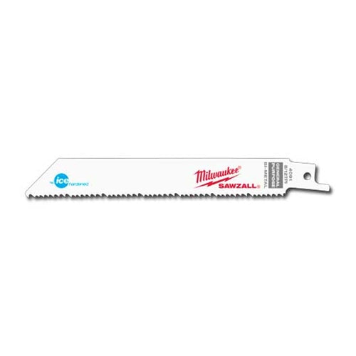 Milwaukee 48-01-8091 Sawzall Blade 8/12 Teeth per inch 6-Inch Length Ice Hardened (50 Pack)