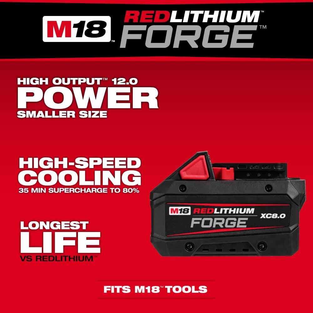 Milwaukee 48-11-1881 M18 REDLITHIUM FORGE XC8.0 Battery Pack - 2