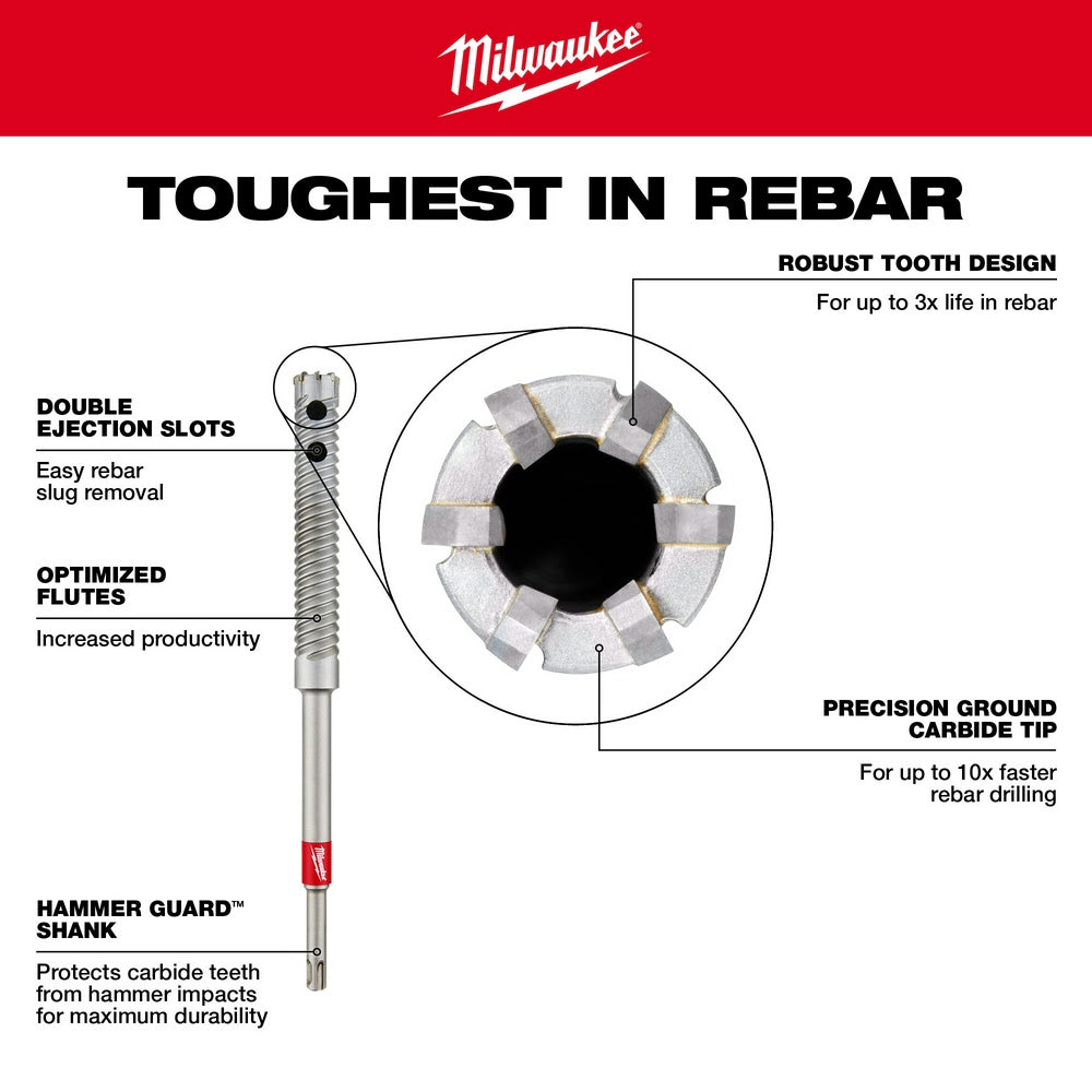 Milwaukee 48-20-6733 SDS PLUS 1-3/8" X 12" Rebar Cutter