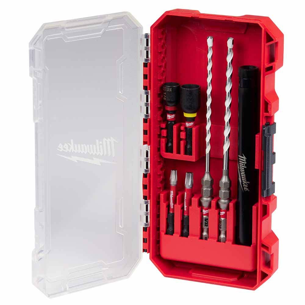 Milwaukee 48-20-8877 SHOCKWAVE Impact Duty Carbide Multi-Material Drill Bit Screw Install Set - 7PC