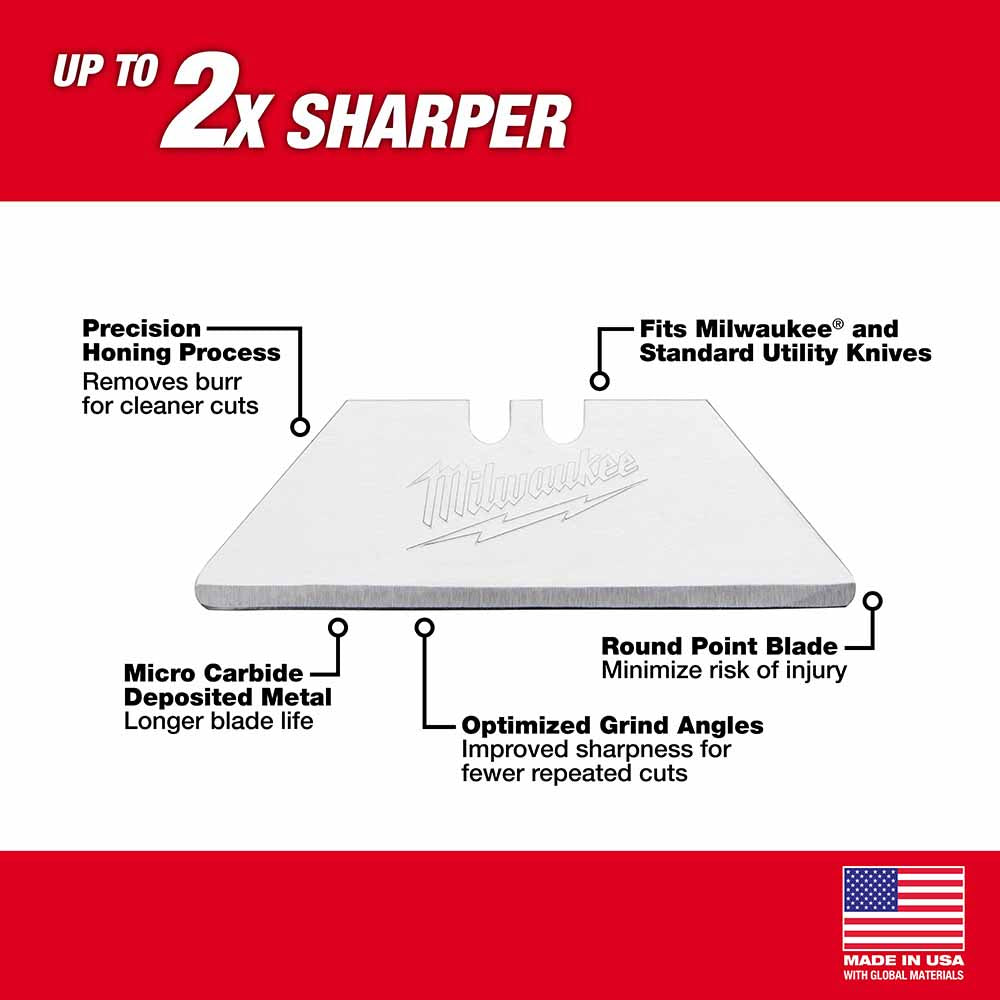 Milwaukee 48-22-1934 5 PC Carton Utility Knife Blades - 2