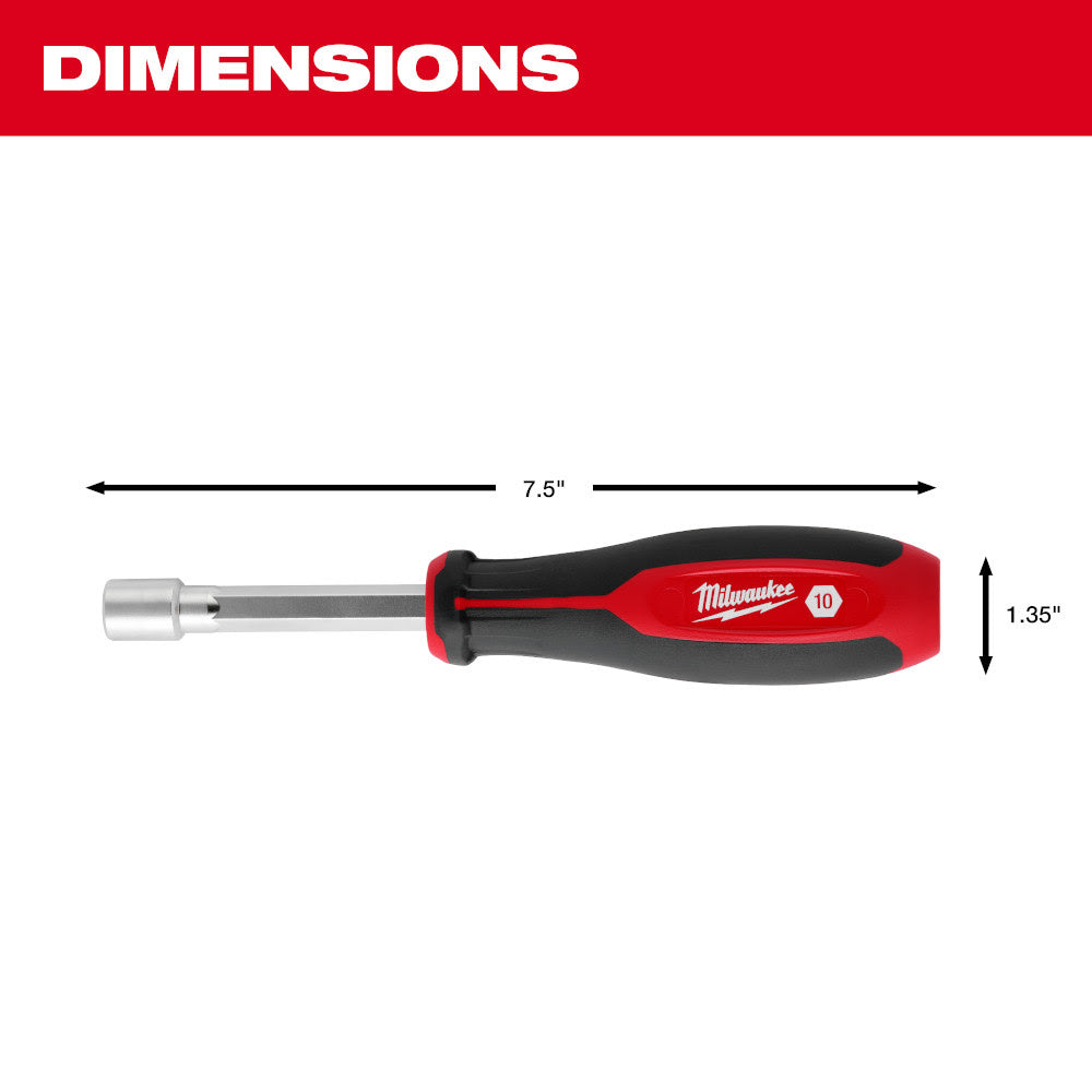 Milwaukee 48-22-2448 7pc Metric HollowCore Nut Driver Set - 4